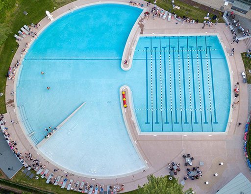 pool overhead view
